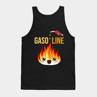 Fire Meet Gasoline Matching Couple Gasoline Tank Top